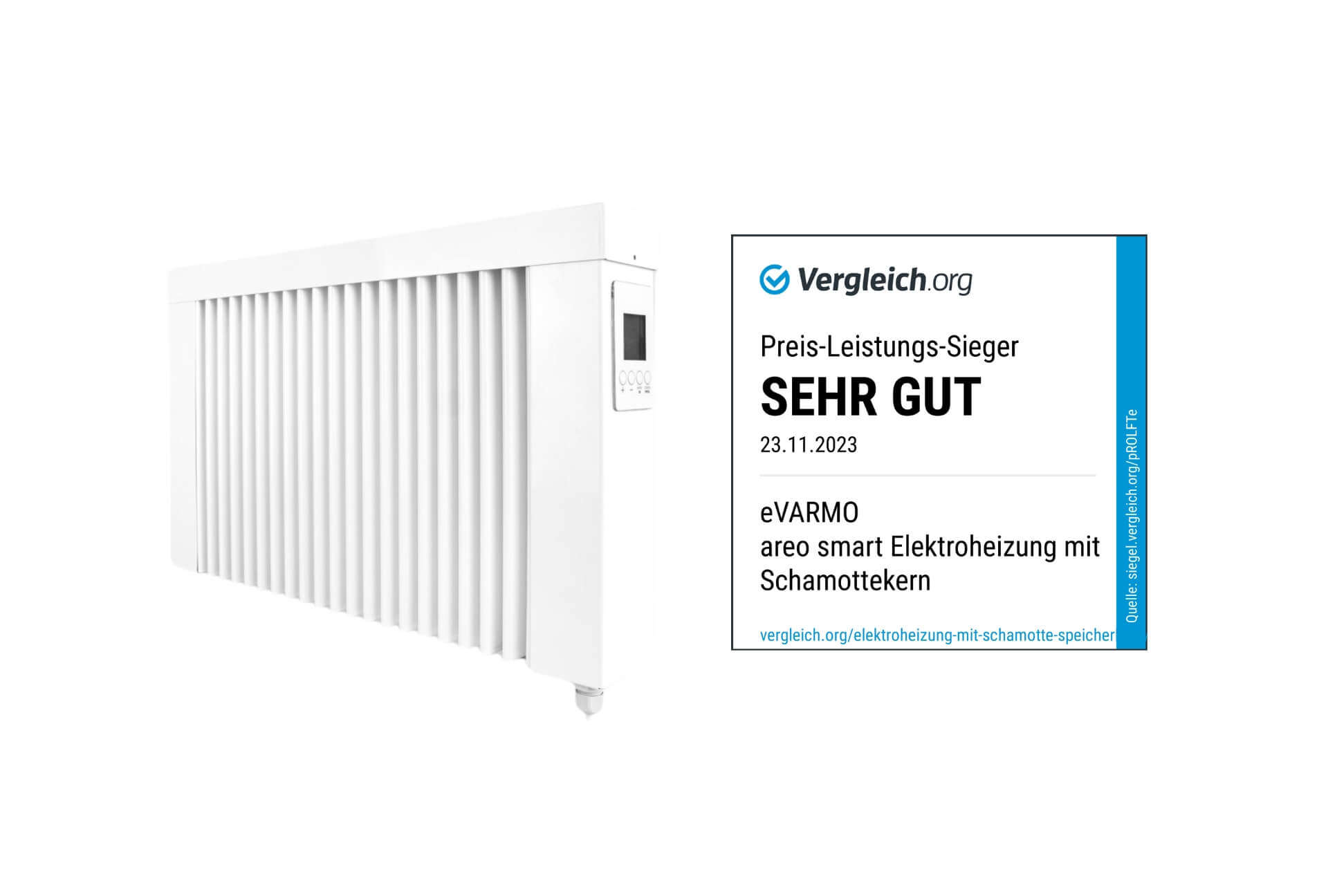 Flächenspeicherheizung niedrig "areo smart base" Elektroheizung areo smart base 800W