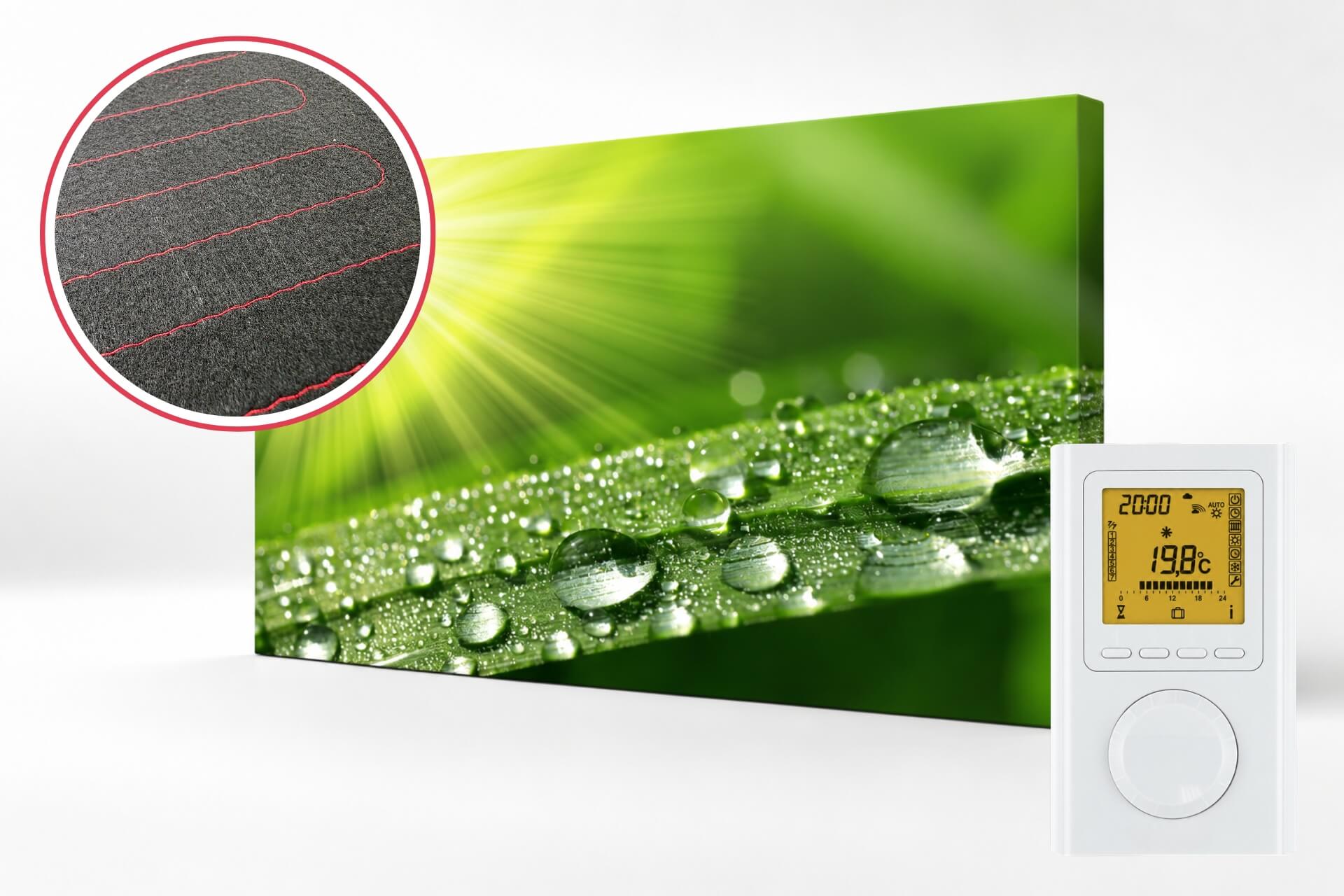 Infrarotheizung Motiv "Meadow" ISP-MMi mit Funkempfänger und Funkthermostat