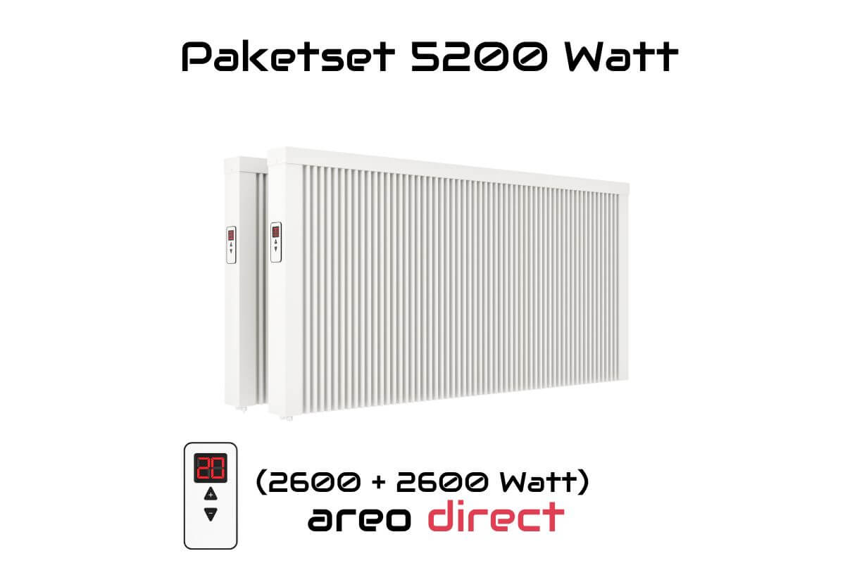 Paketset areo direct 5200 W Flächenspeicherheizung