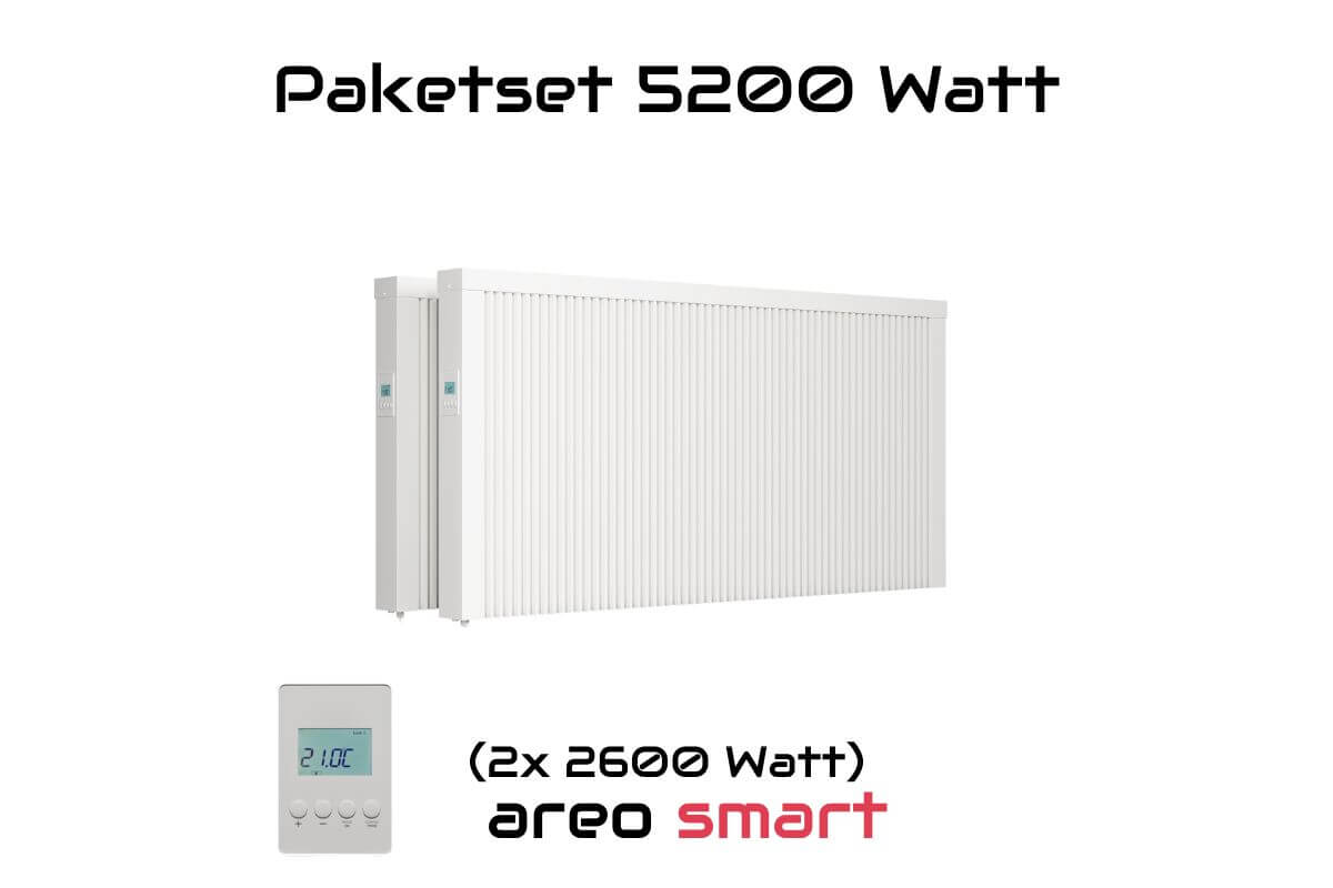 Paketset areo smart 5200 W Flächenspeicherheizung