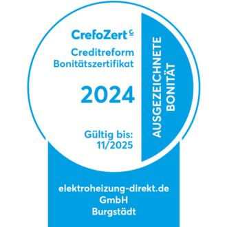 CrefoZert Bonitätszertifikat für elektroheizung-direkt.de