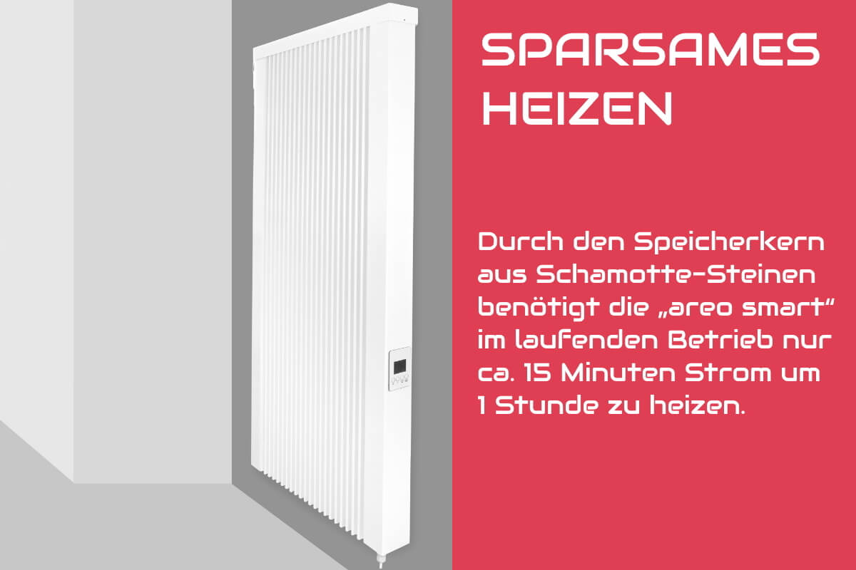 Flächenspeicherheizung eVARMO areo smart Elektroheizung sparsam heizen