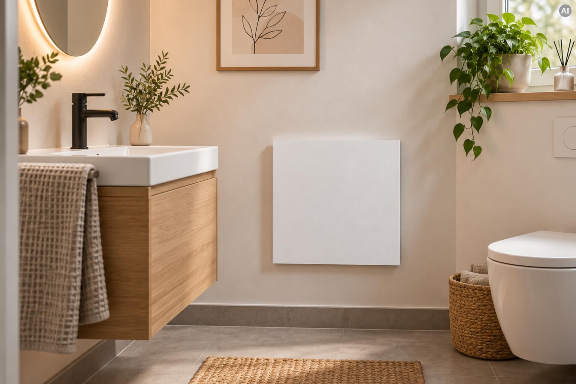 Infrarotheizung ISP-Wi weiß (600mm Höhe) mit Funkempfänger und Funkthermostat