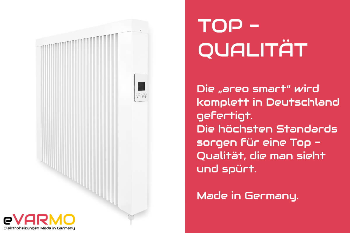 Flächenspeicherheizung eVARMO areo smart Elektroheizung Top-Qualität