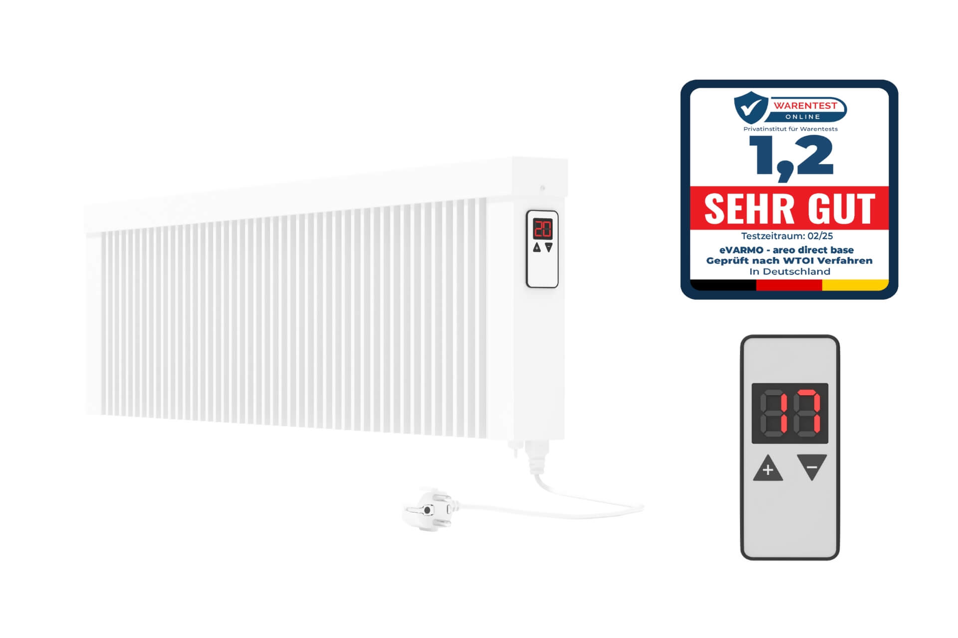 Flächenspeicherheizung niedrig "areo direct base 2.0" Elektroheizung