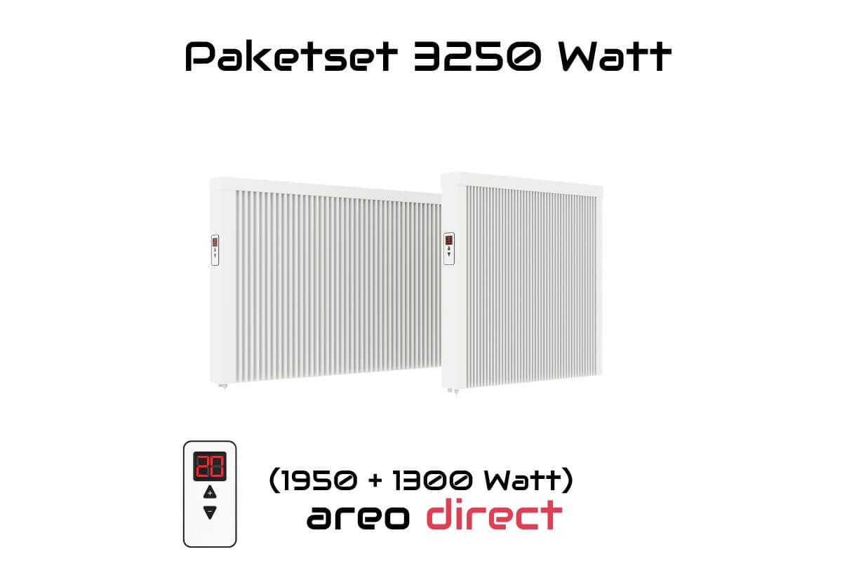 Paketset areo direct 3250 W Flächenspeicherheizung