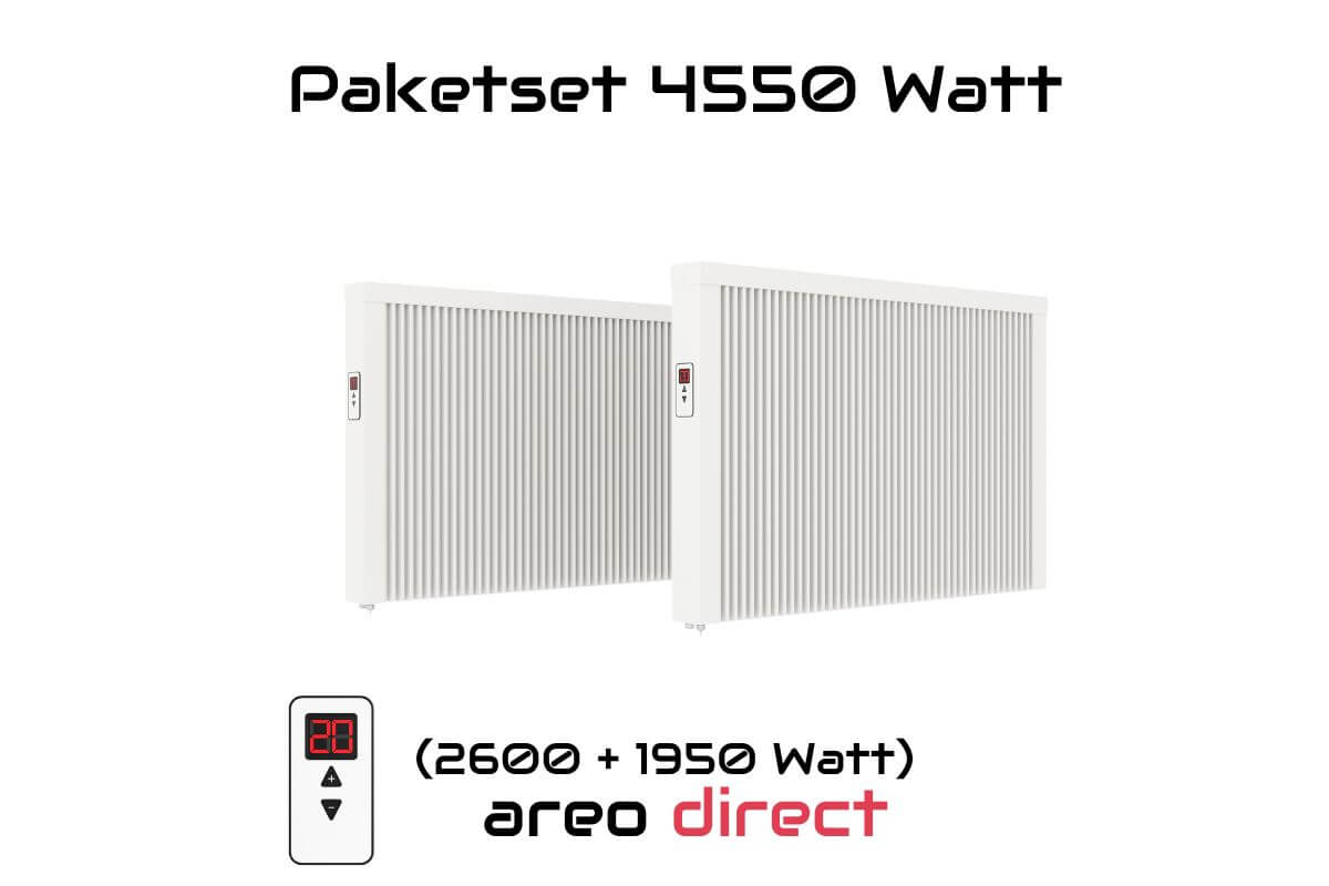 Paketset areo direct 4550 W Flächenspeicherheizung