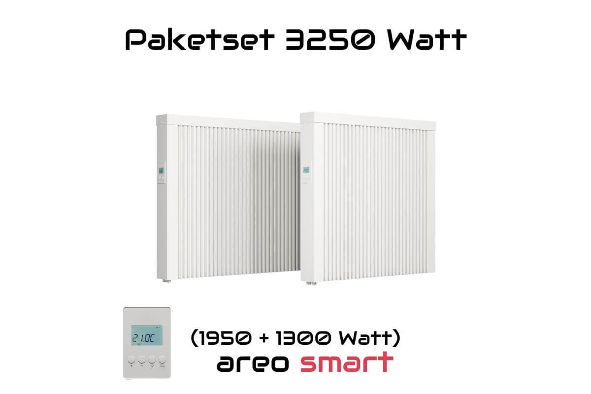 Paketset areo smart 3250 W Flächenspeicherheizung