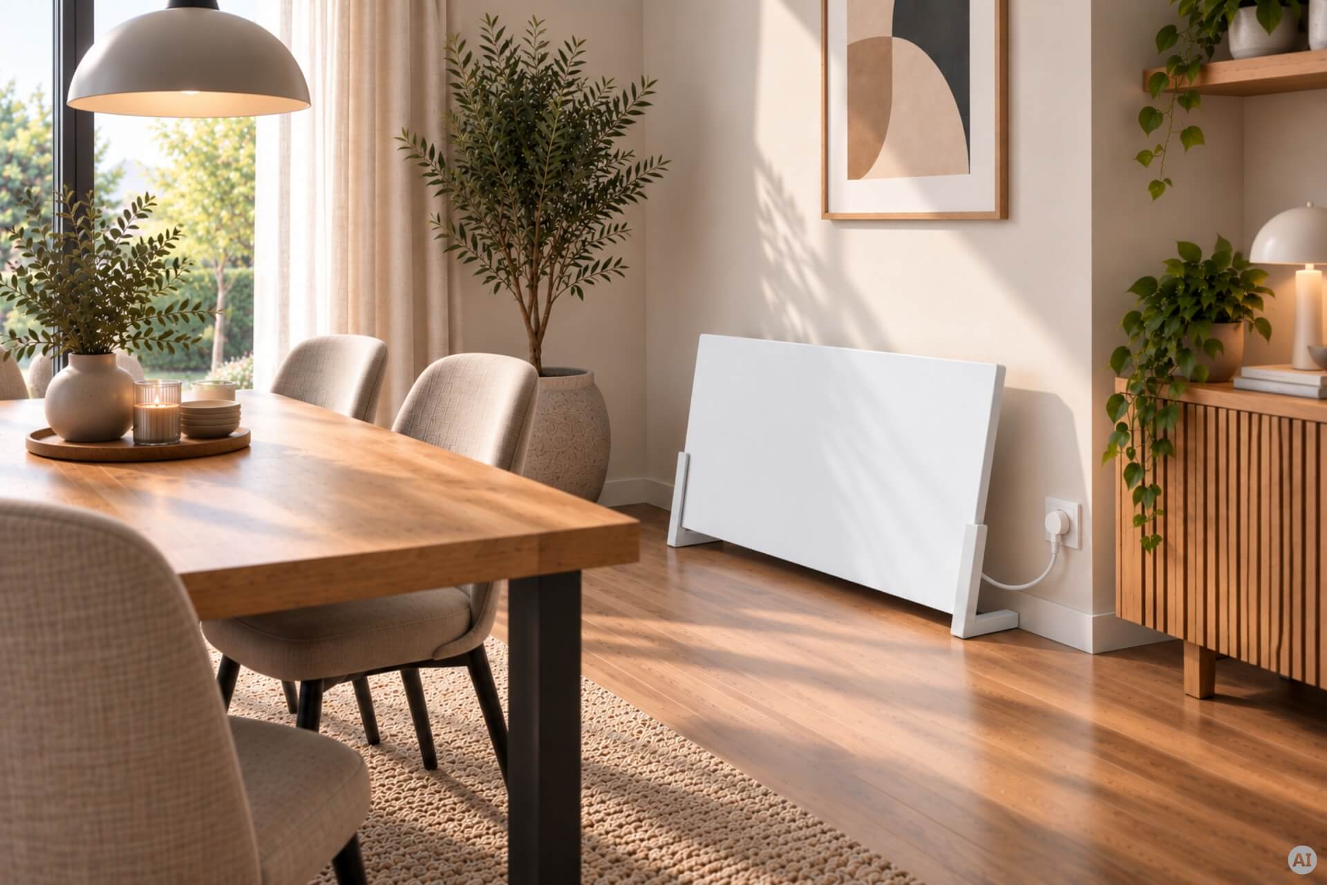 Bundle: Mobile Infrarotheizung (Technotherm ISP-Wi mit Funkempfänger + Standfüße + Raumthermostat)