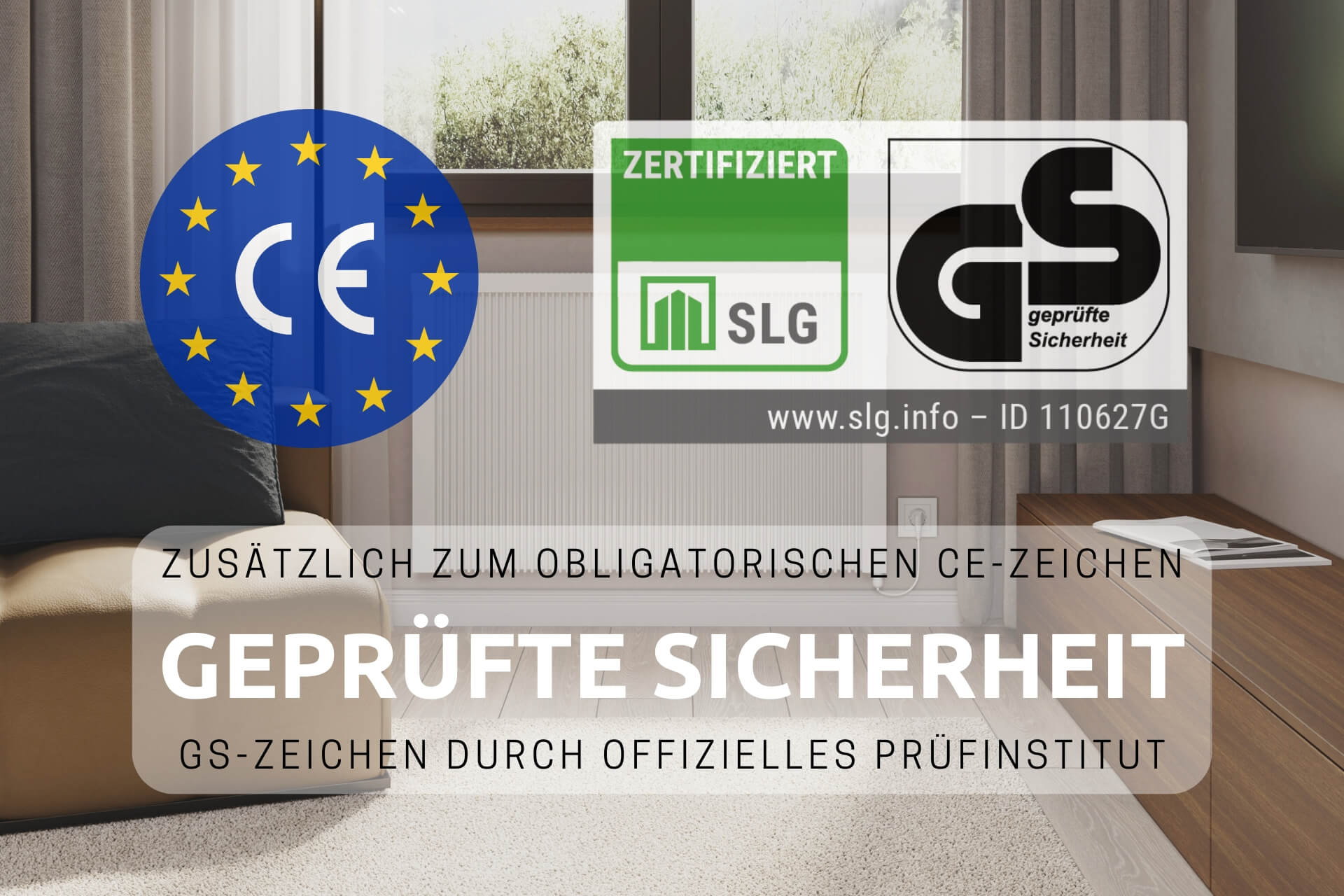 Flächenspeicherheizung eVARMO areo smart GS Elektroheizung: Geprüfte Sicherheit