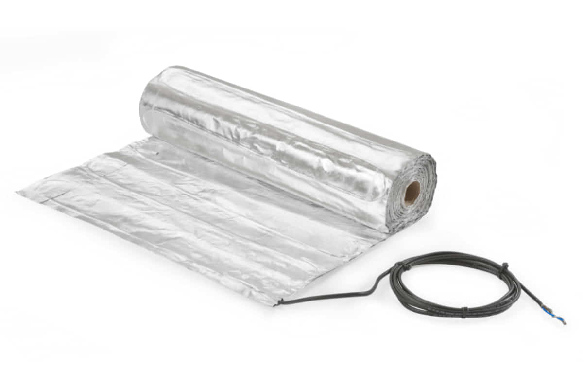 eVARMO Fußbodenheizung - Alu-Dünnbettheizmatte Komplett-Set inkl. Regler + Fühler Elektrische Fußbodenheizung: eVARMO Alu Dünnbettheizmatte Elektroheizung