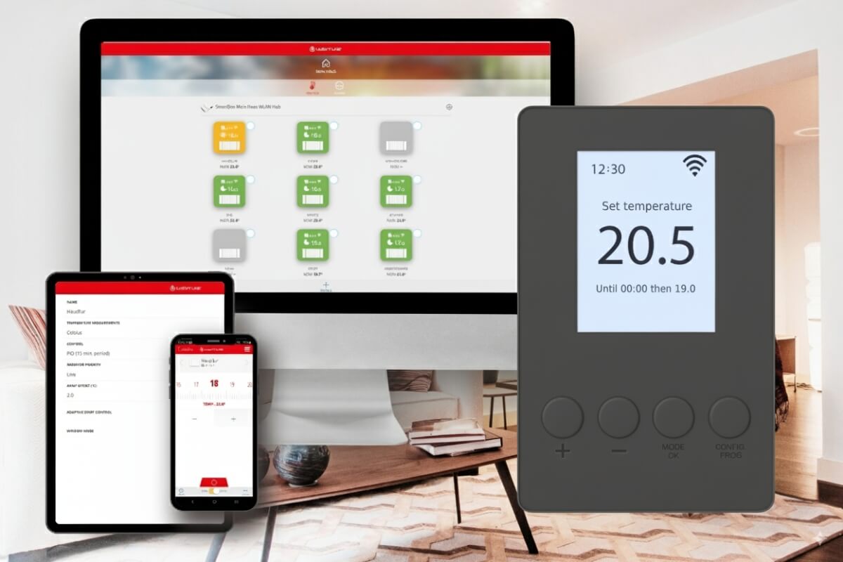 App und Thermostat anthrazit