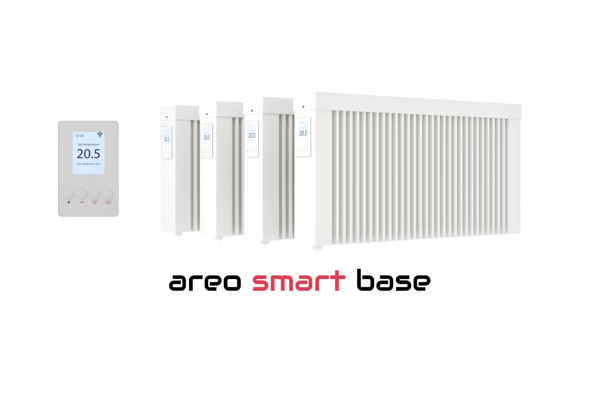 800 Watt Paketsets niedrige Flächenspeicherheizung "areo smart base" Elektroheizung