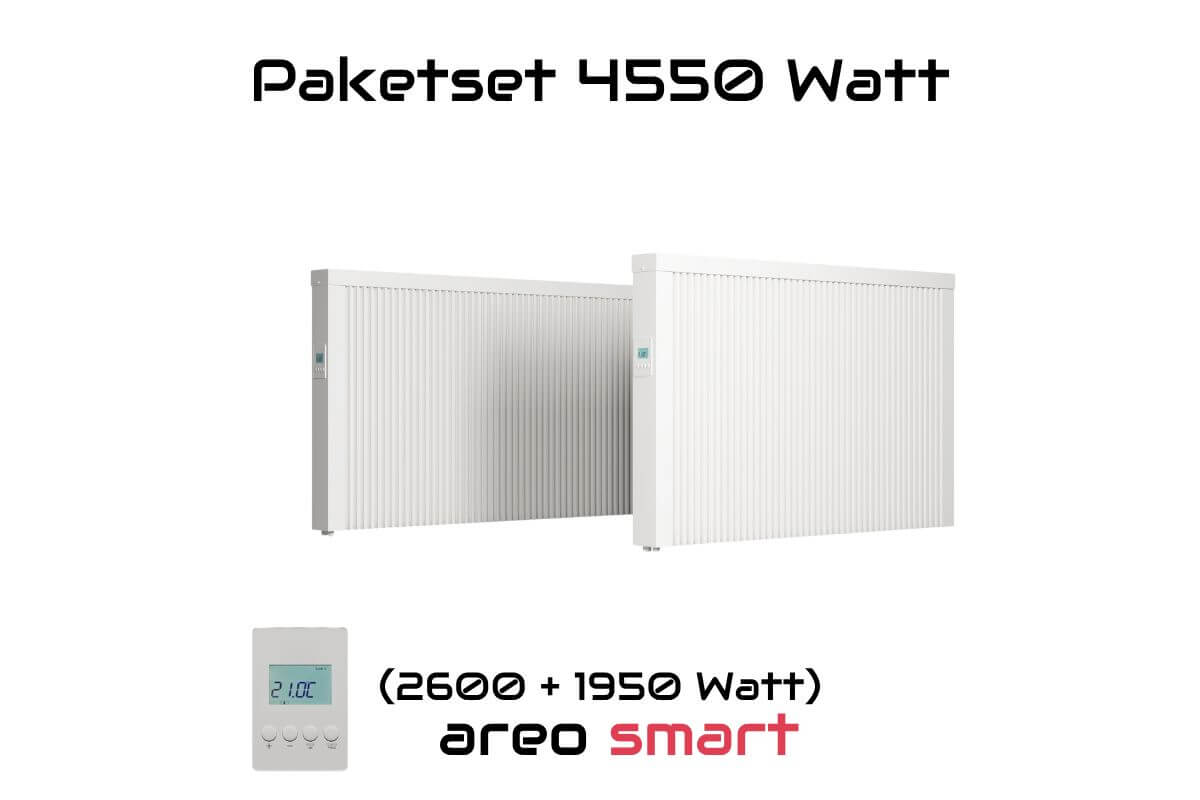 Paketset areo smart 4550 W Flächenspeicherheizung