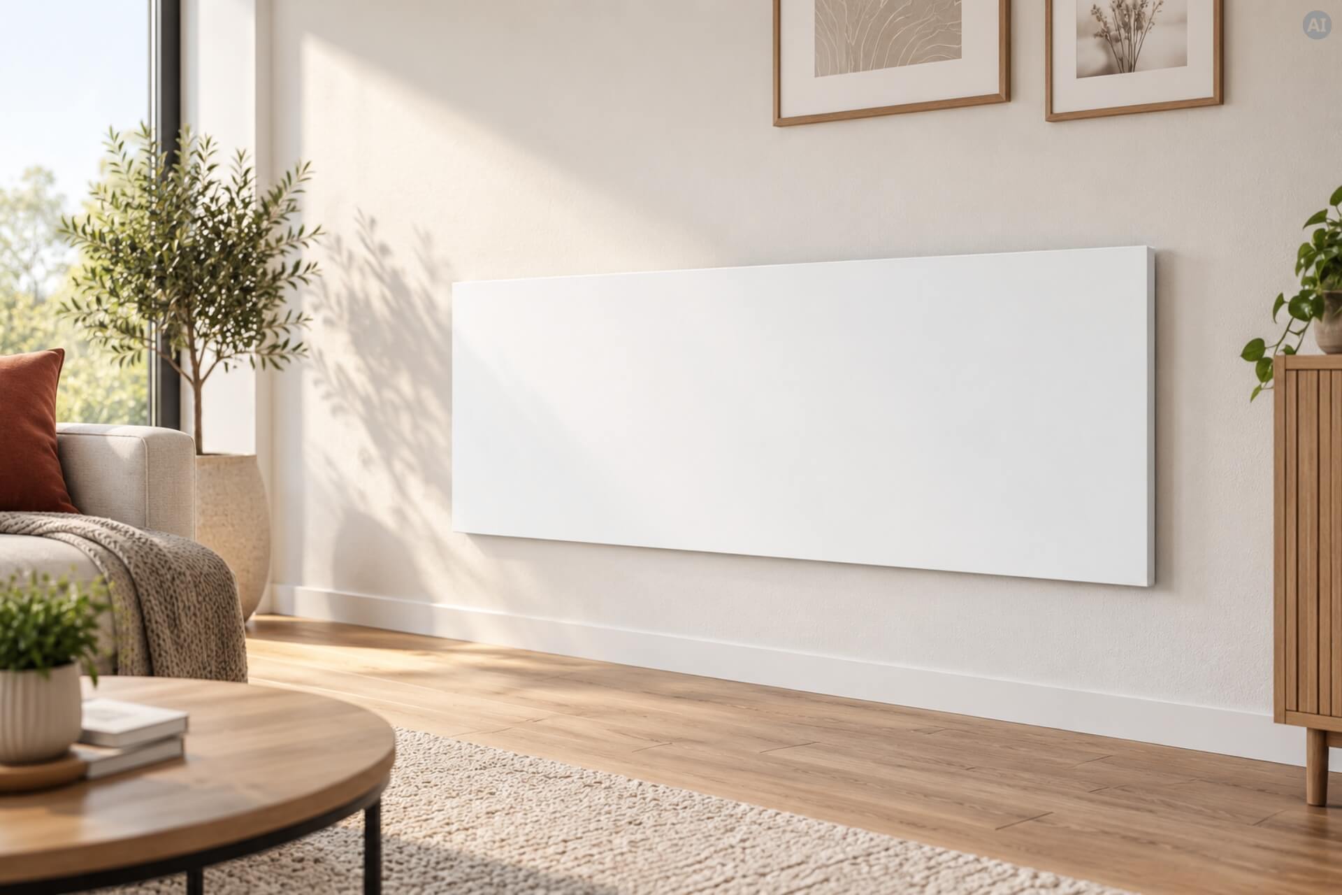 Infrarotheizung ISP-Wi weiß (600mm Höhe) mit Funkempfänger und Funkthermostat