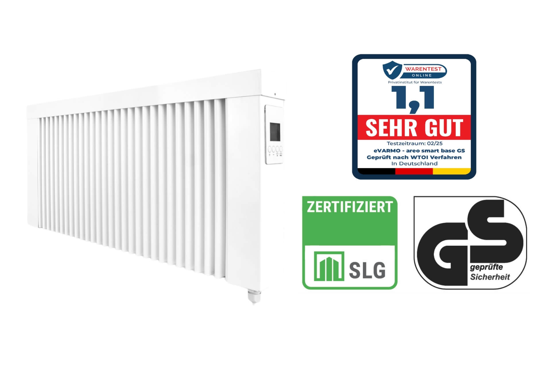 Flächenspeicherheizung niedrig "areo smart base GS" Elektroheizung
