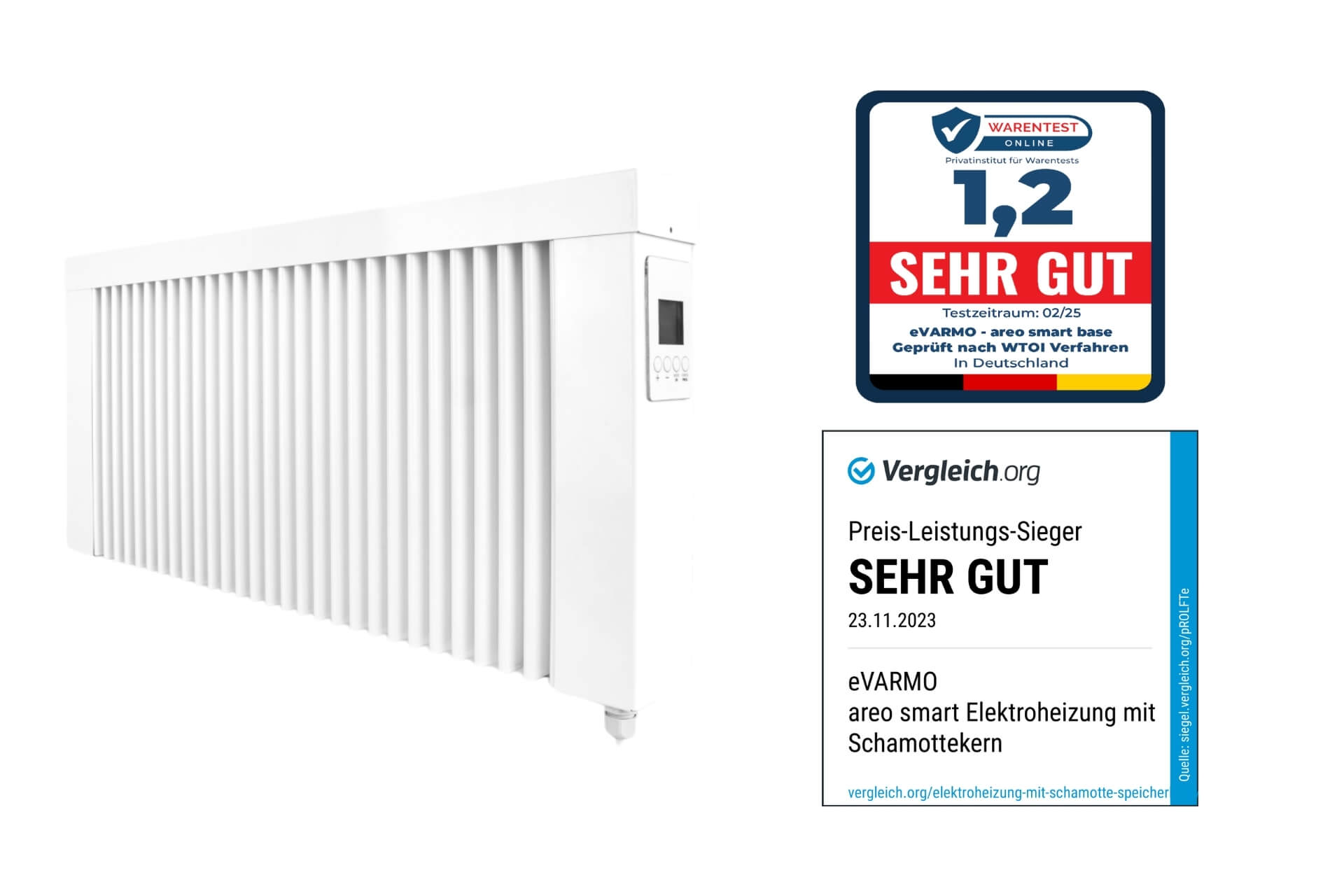 Flächenspeicherheizung niedrig "areo smart base" Elektroheizung