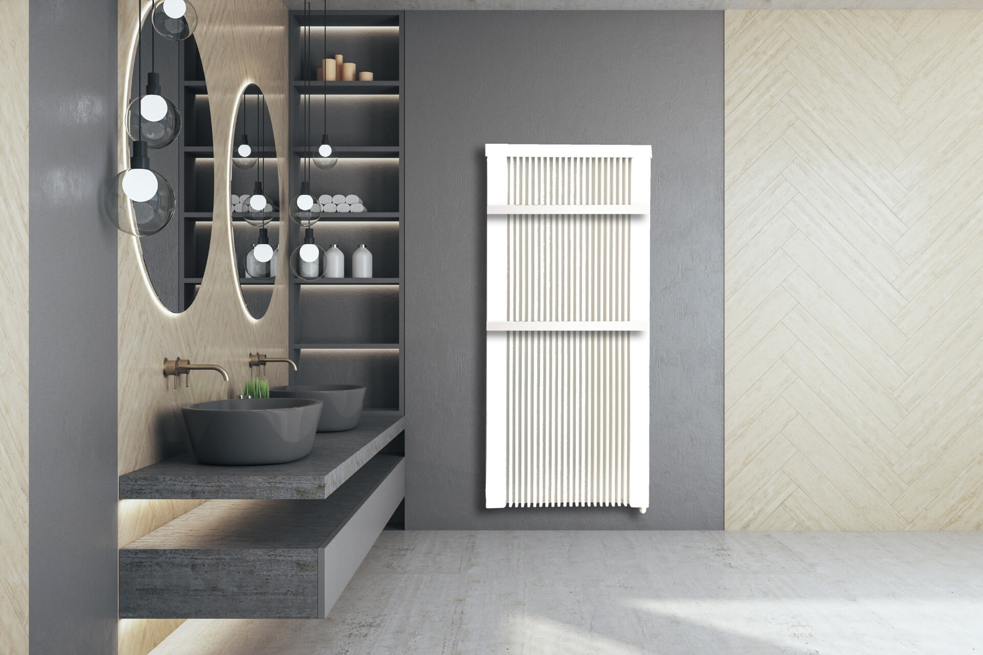Flächenspeicherheizung eVARMO areo bano up 1500 Watt Badheizung Elektroheizung