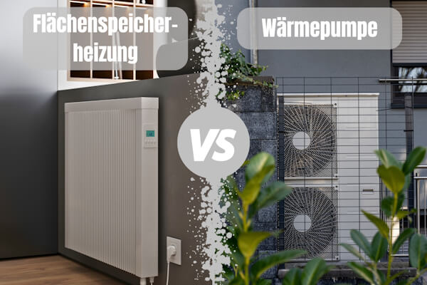 Flächenspeicherheizung vs. Wärmepumpe