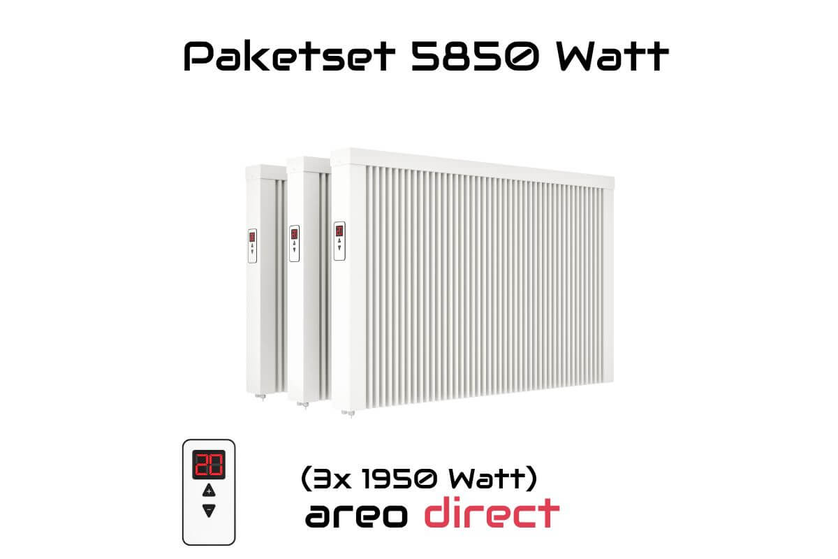 Paketset areo direct 5850 W Flächenspeicherheizung