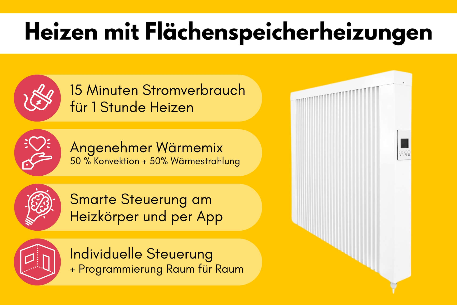 Flächenspeicherheizung kaufen: Vorteile
