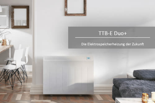 TTB-E Duo im Wohnzimmer Effizienz elektrischer Heizkörper
