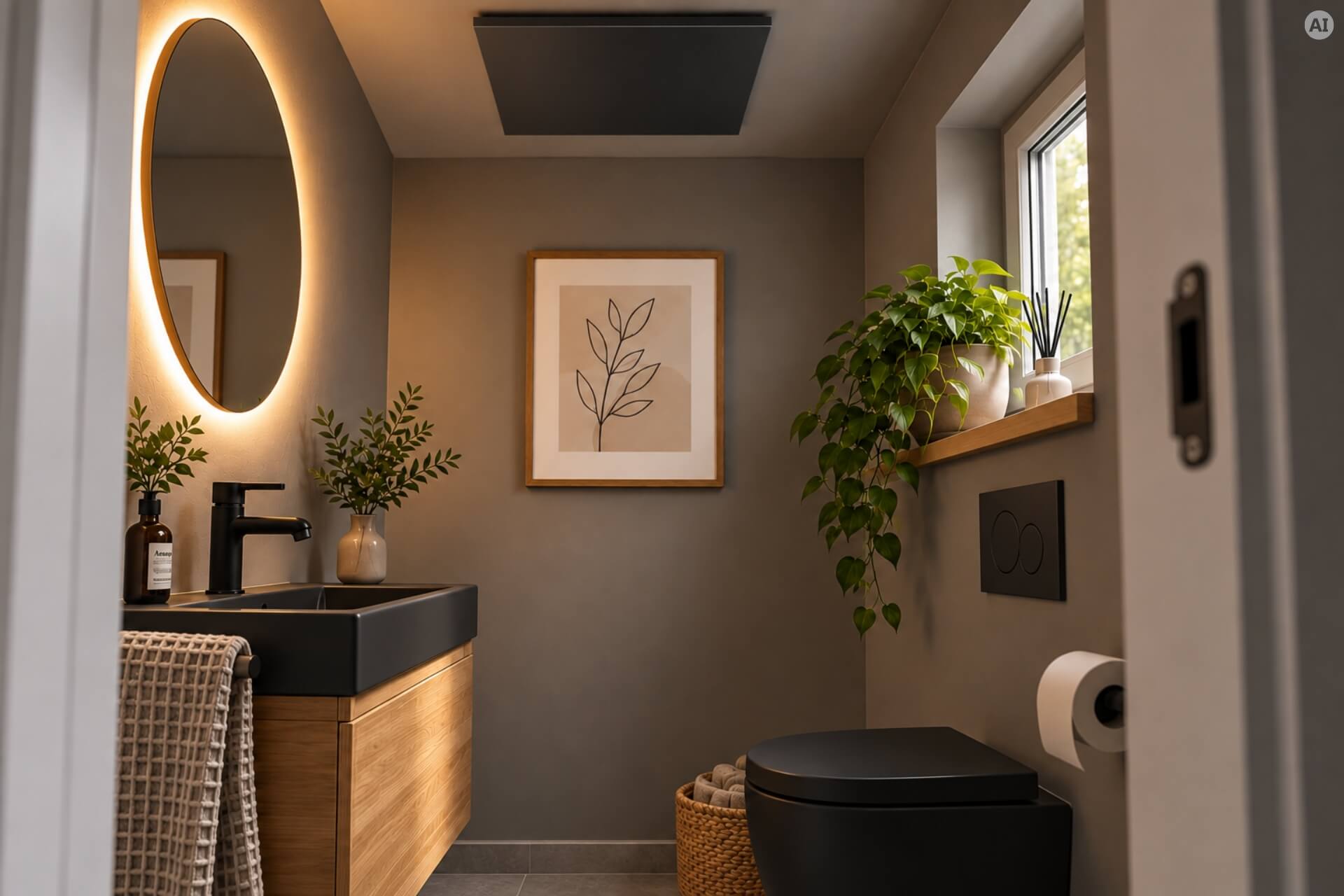 Infrarotheizung ISP-Bi schwarz (600mm Höhe) mit Funkempfänger und Funkthermostat