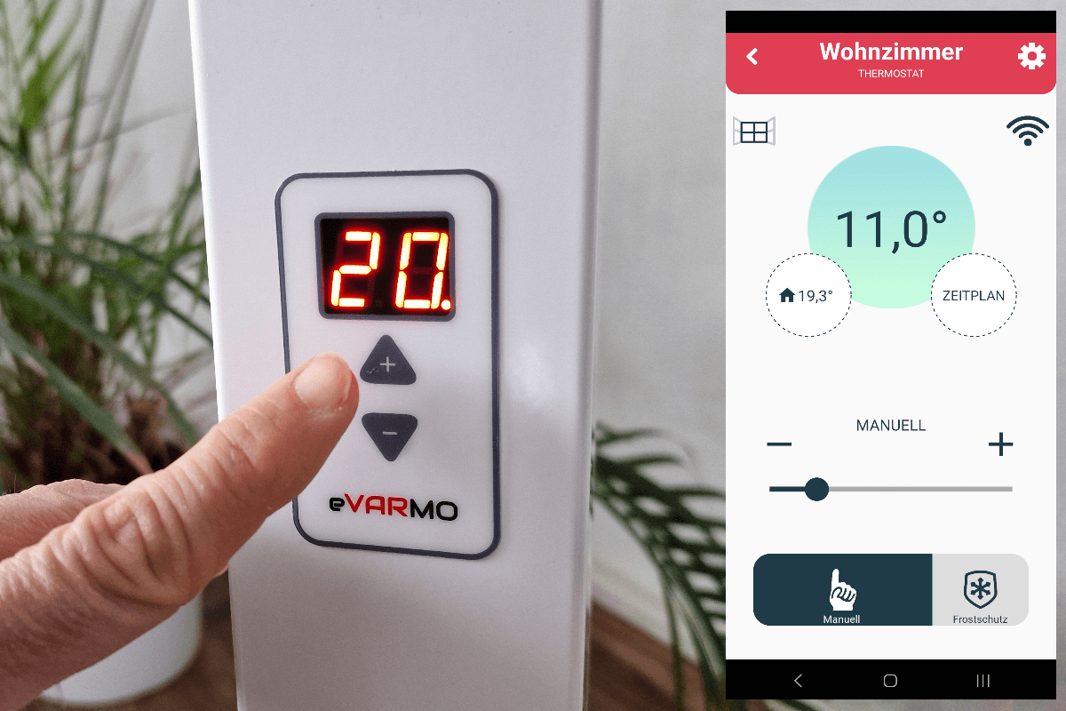 Flächenspeicherheizung eVARMO areo direct Elektroheizung App-Steuerung