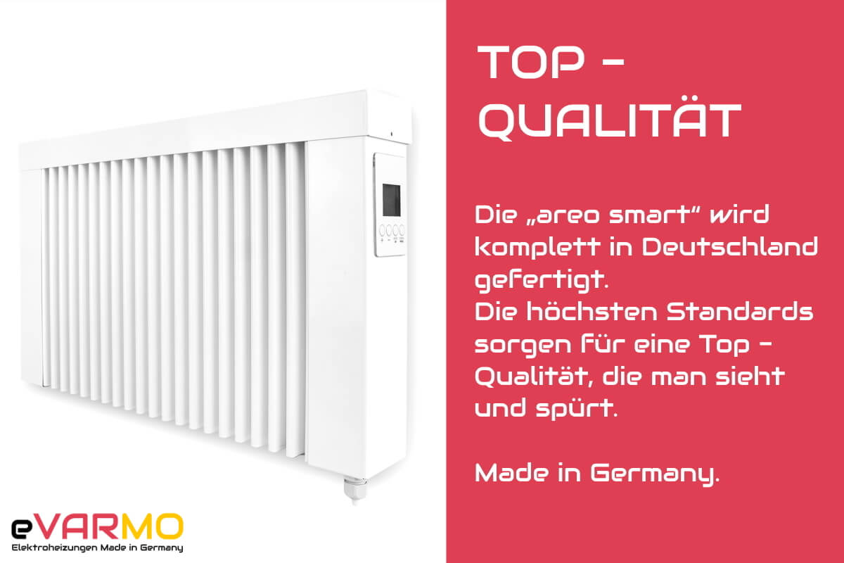 Flächenspeicherheizung eVARMO areo smart base Elektroheizung Top-Qualität