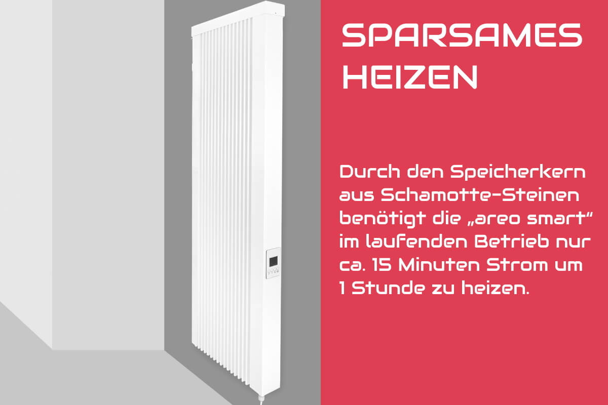 Flächenspeicherheizung eVARMO areo smart Elektroheizung sparsam heizen