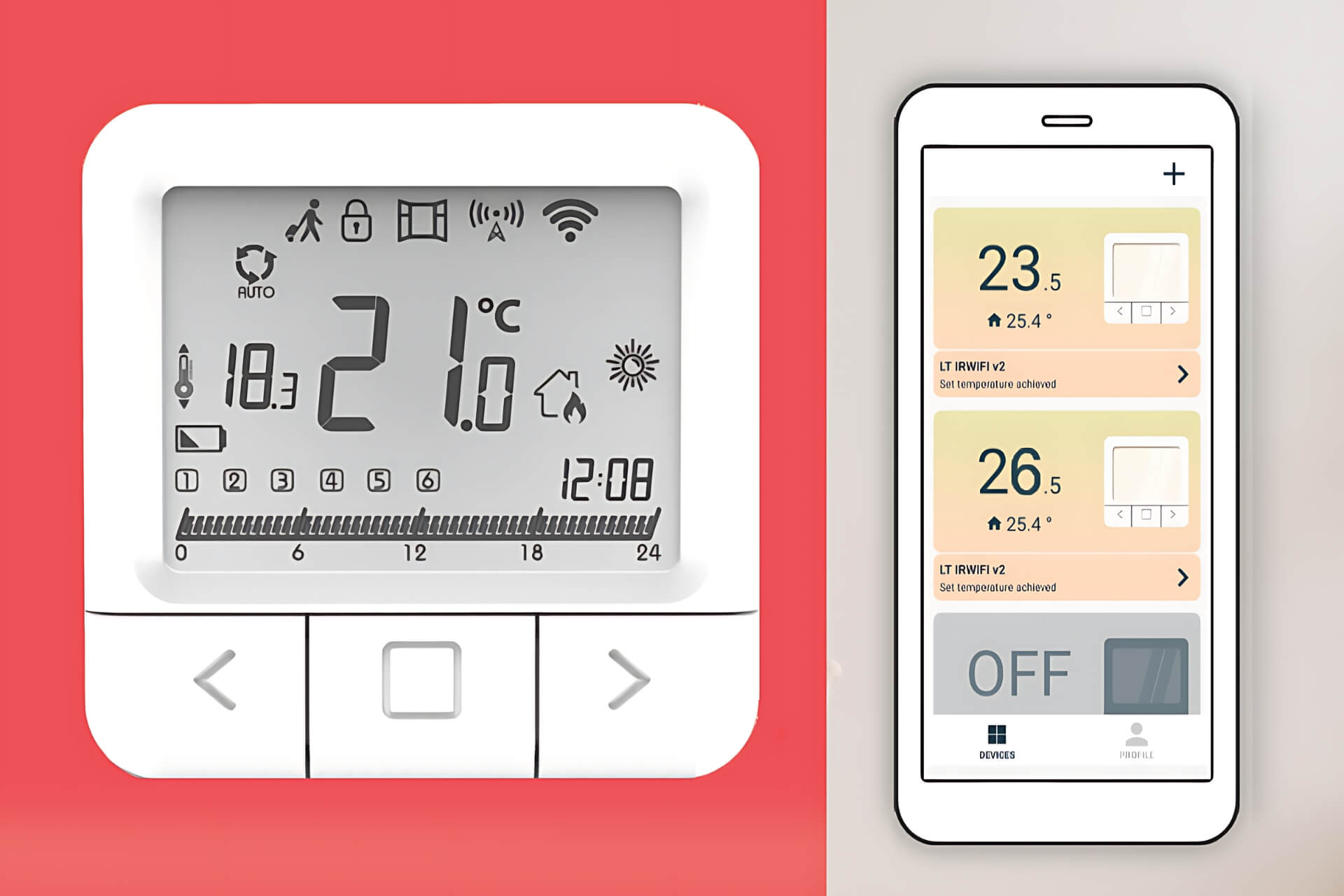 LT IR WIFI V2 Frontansicht und App