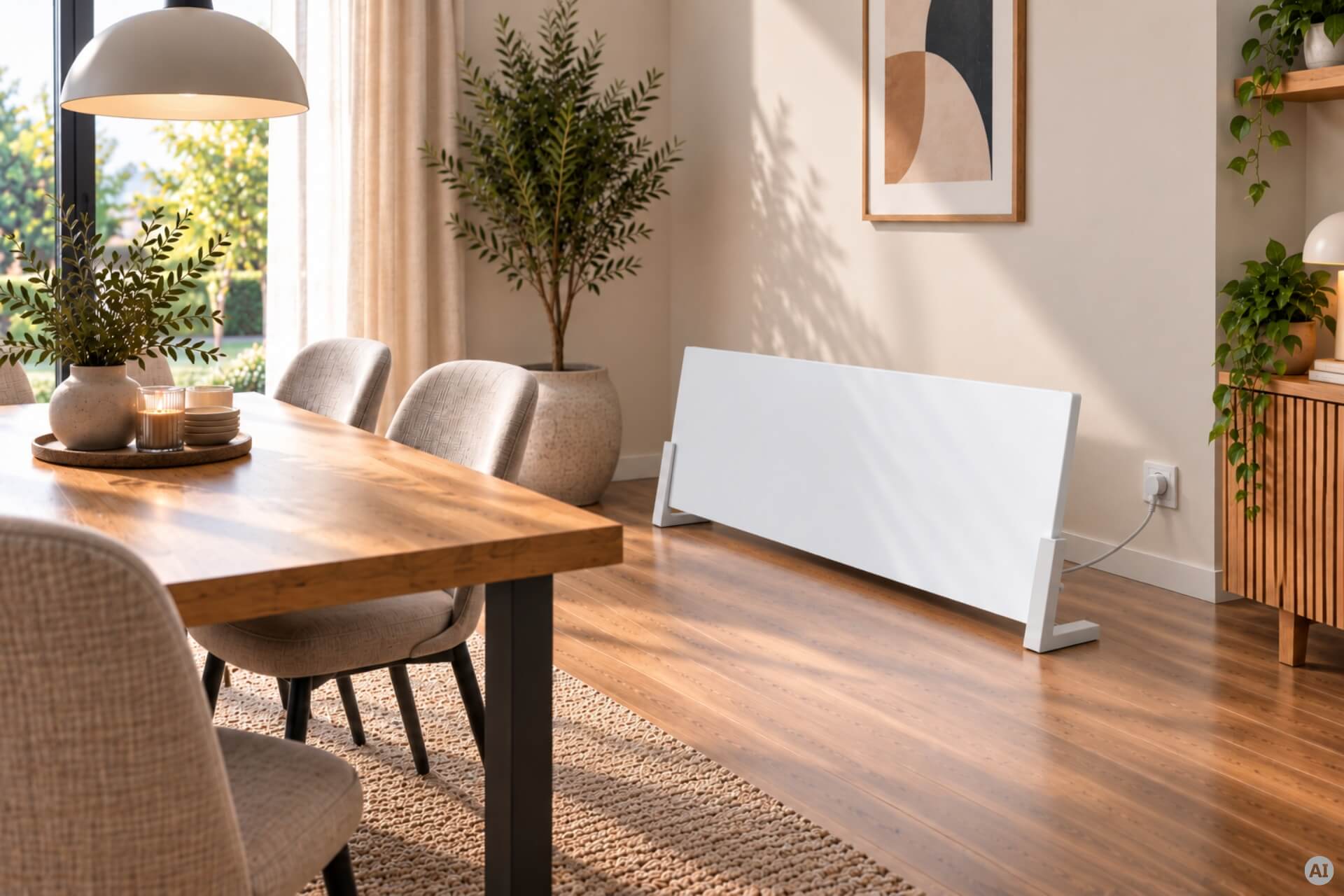 Bundle: Mobile Infrarotheizung (Technotherm ISP-Wi mit Funkempfänger + Standfüße + Raumthermostat)