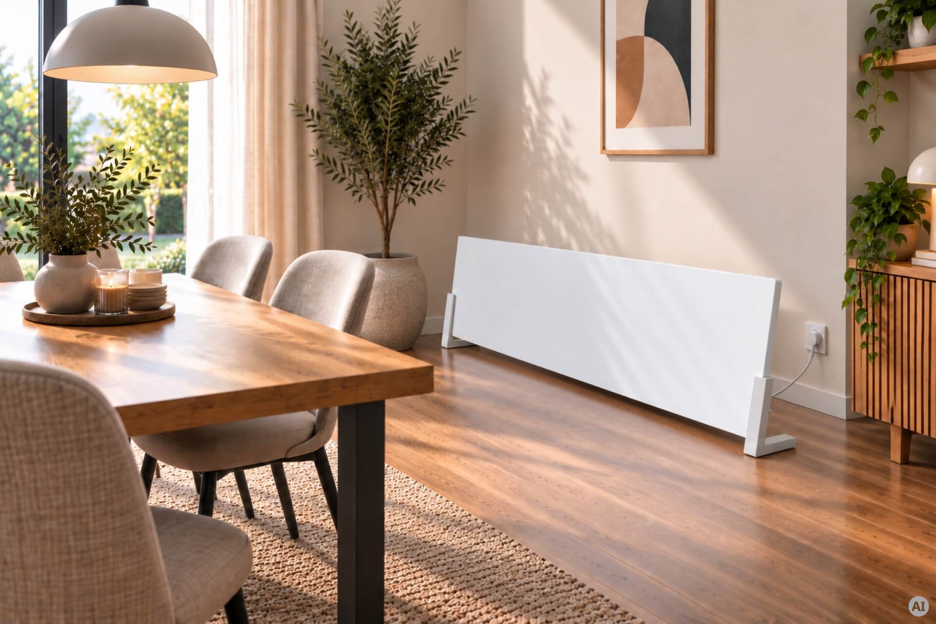 Bundle: Mobile Infrarotheizung (Technotherm ISP-Wi mit Funkempfänger + Standfüße + Raumthermostat)