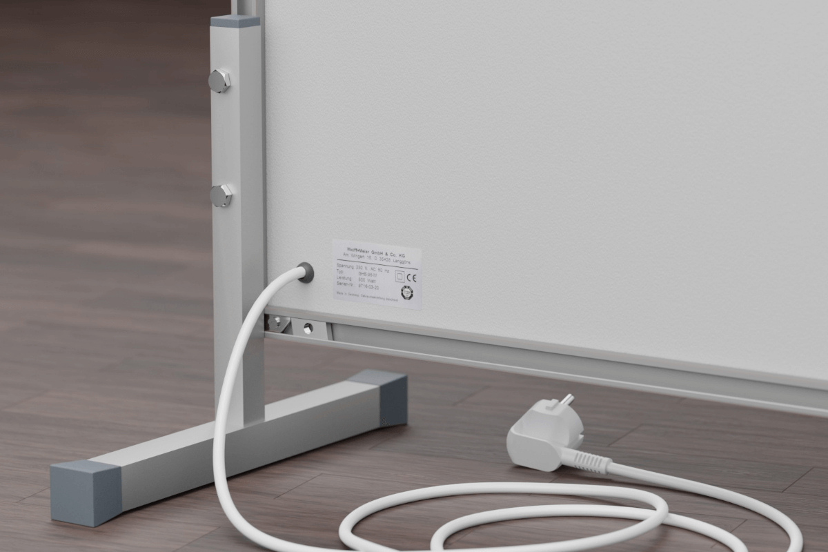 Standfüße für infraNOMIC Infrarotheizungen Mobile Infrarotheizung Standfüße Infranomic Slim Line Elektroheizung infrarot