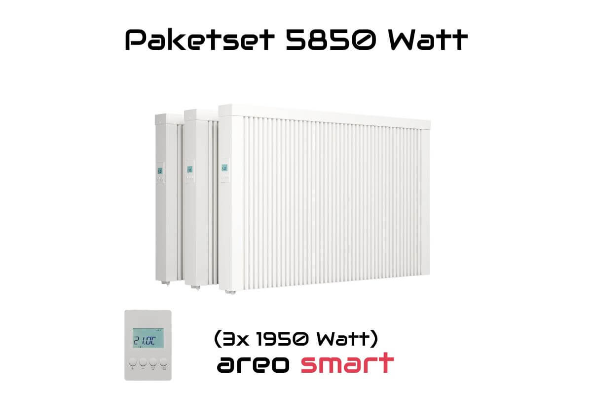 Paketset areo smart 5850 W Flächenspeicherheizung