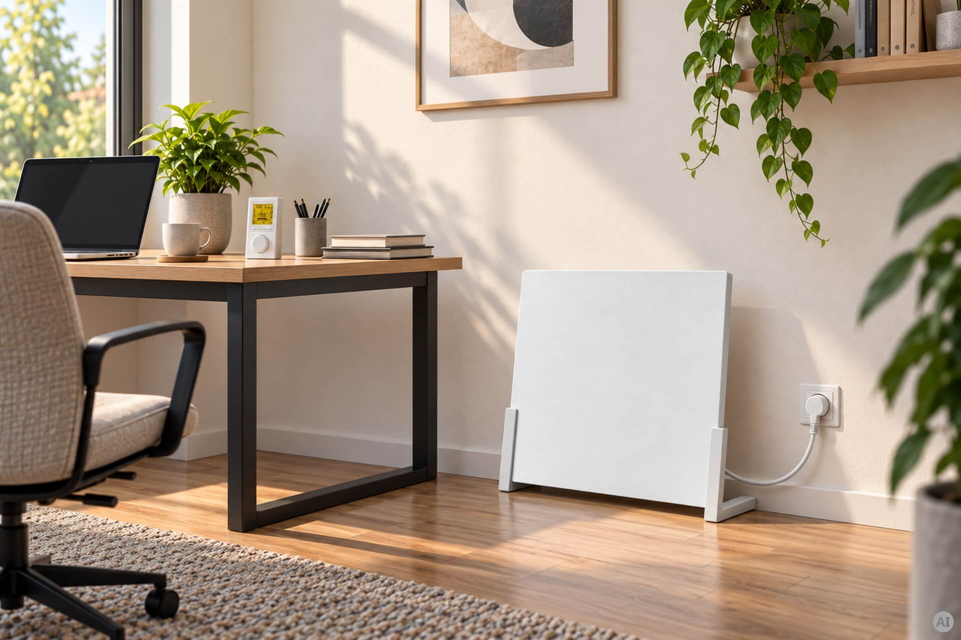 Bundle: Mobile Infrarotheizung (Technotherm ISP-Wi mit Funkempfänger + Standfüße + Raumthermostat)