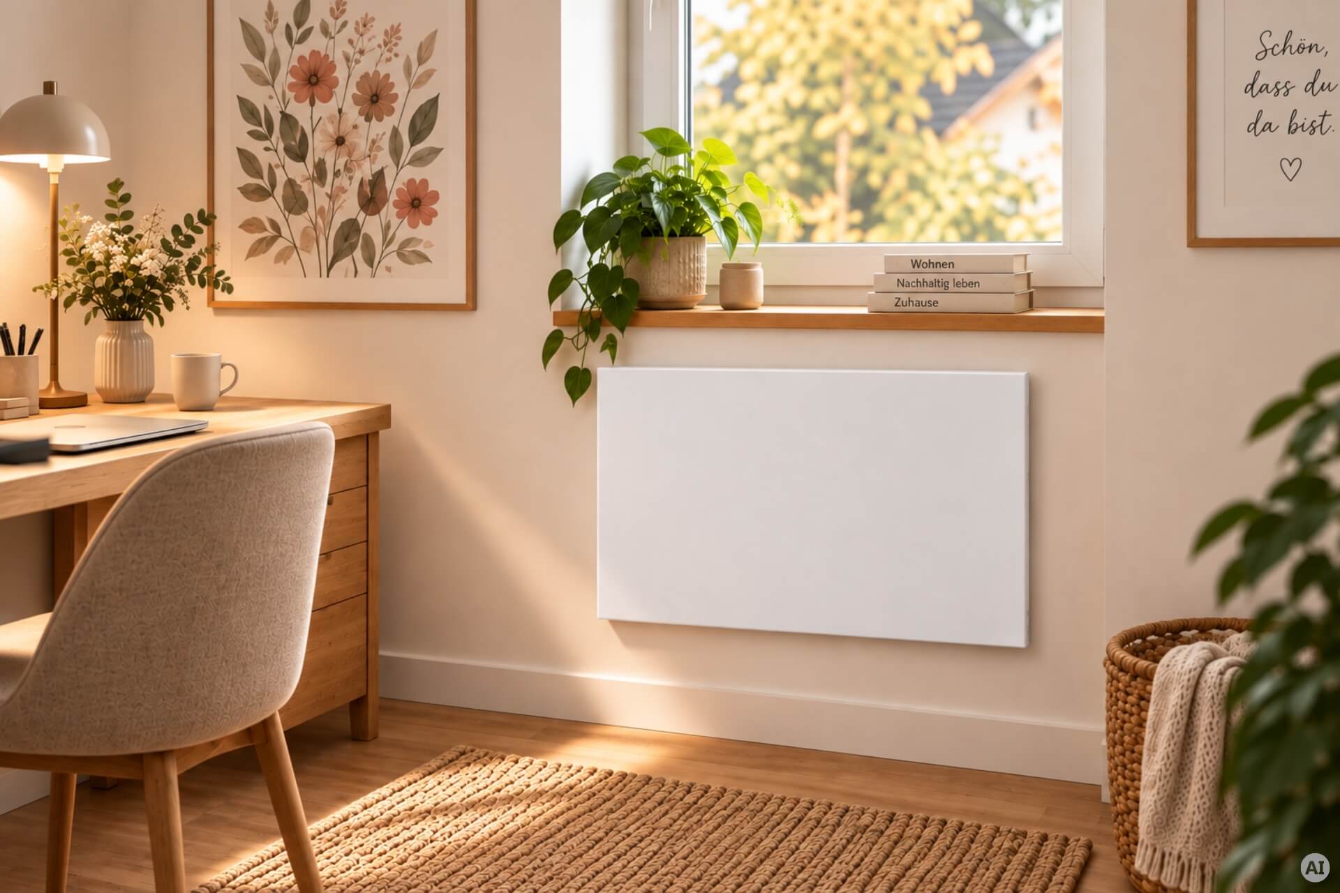 Infrarotheizung ISP-Wi weiß (600mm Höhe) mit Funkempfänger und Funkthermostat
